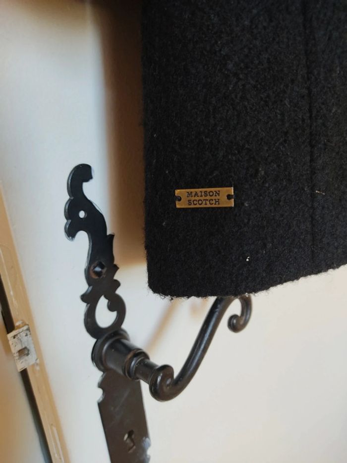 Manteau noir femme laine XL 42 Maison Scotch Bon état - photo numéro 4