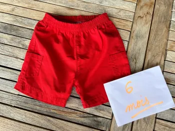 Petit short rouge pour bébé garçon - 6 mois