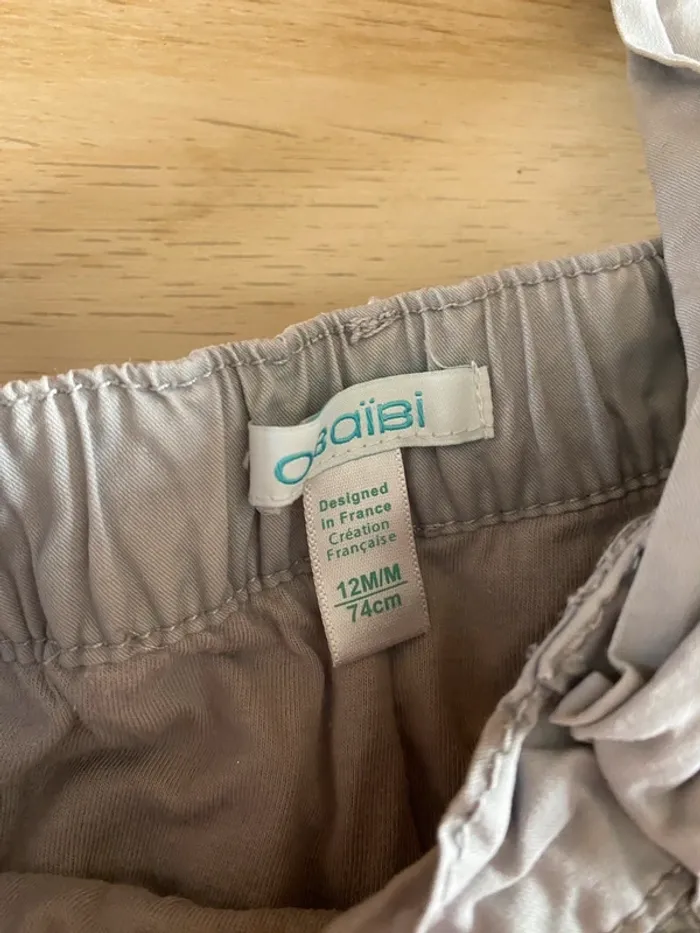 Pantalon jean legging bleu noir jacadi Paris 12 mois 74 cm beige fille bébé - photo numéro 7