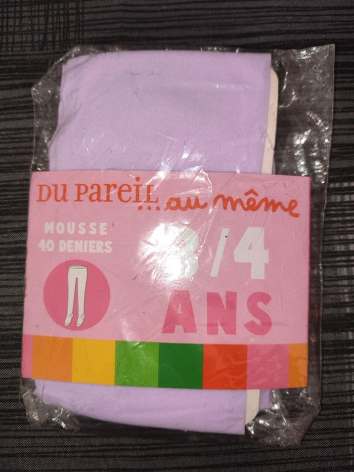 1 paire de collants fin fille 3-4 ans neuf / Dpam