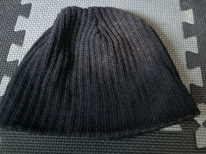 Bonnet noir style tricot mixte - photo numéro 1