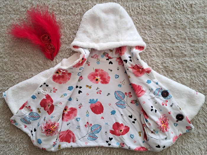 Veste chaude réversible blanche Catimini taille 6 mois - photo numéro 5