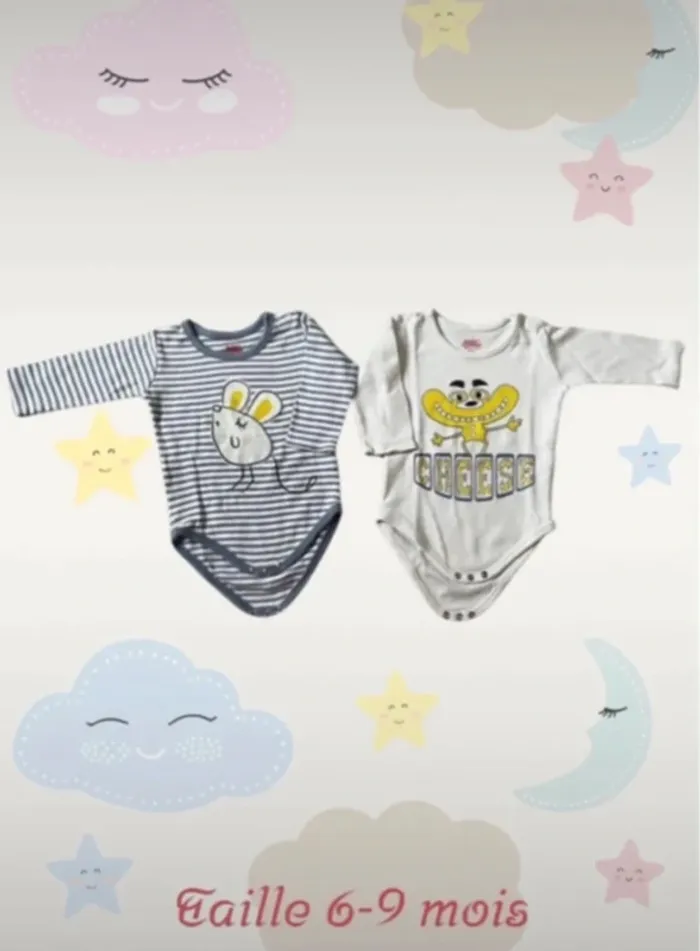 Lot de 2 bodys 6 mois