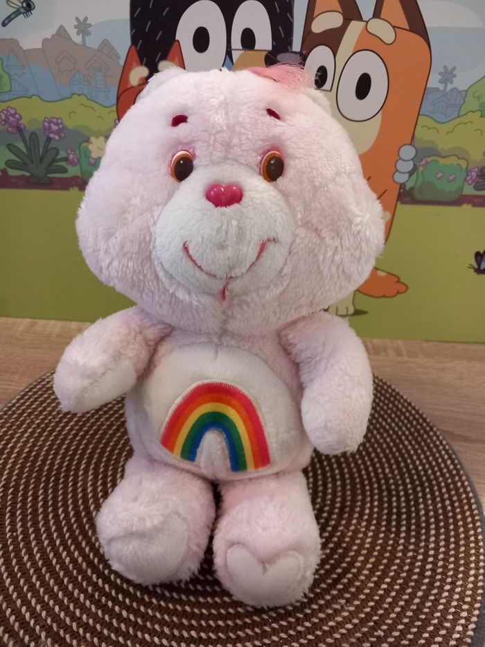 Peluche care bears arc en ciel vintage Kenner 1983 mesure 34cm
