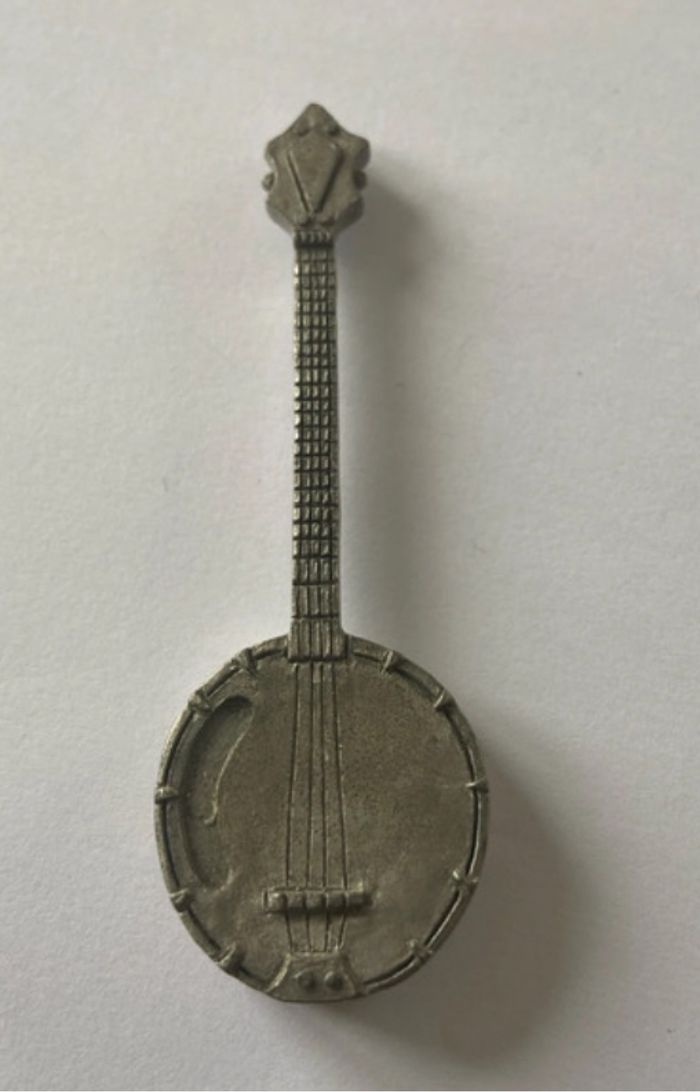 Instrument de musique banjo en étain signé Baches des étains du prince - photo numéro 2