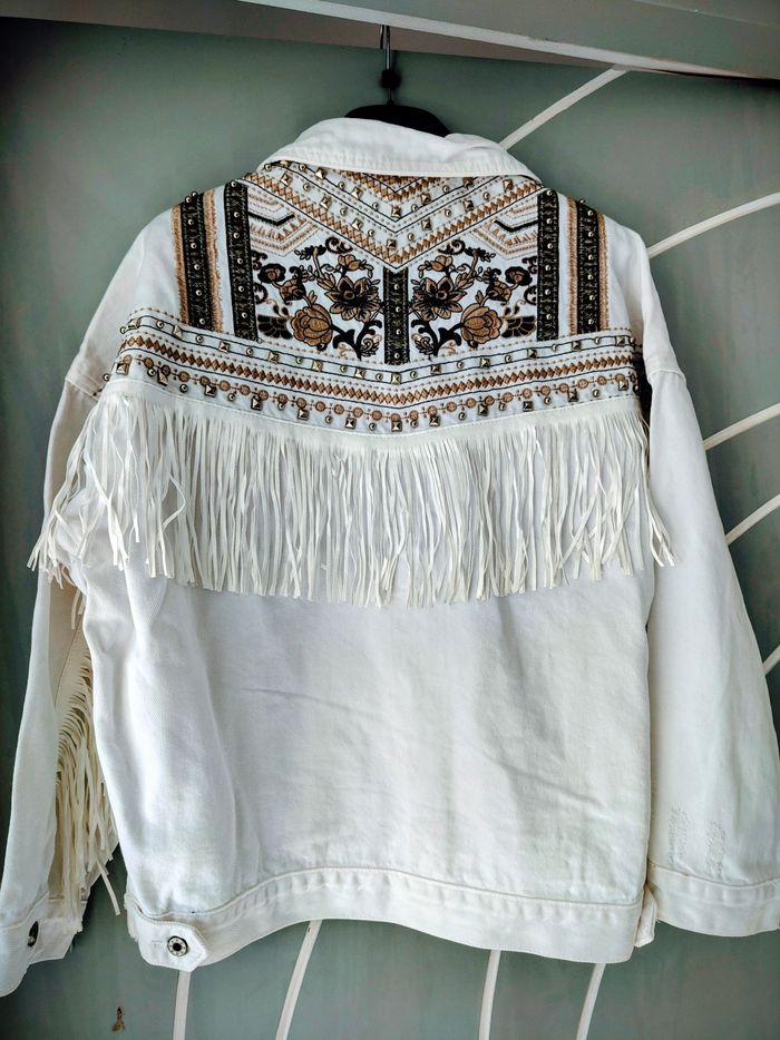 Veste en jean à franges - photo numéro 2