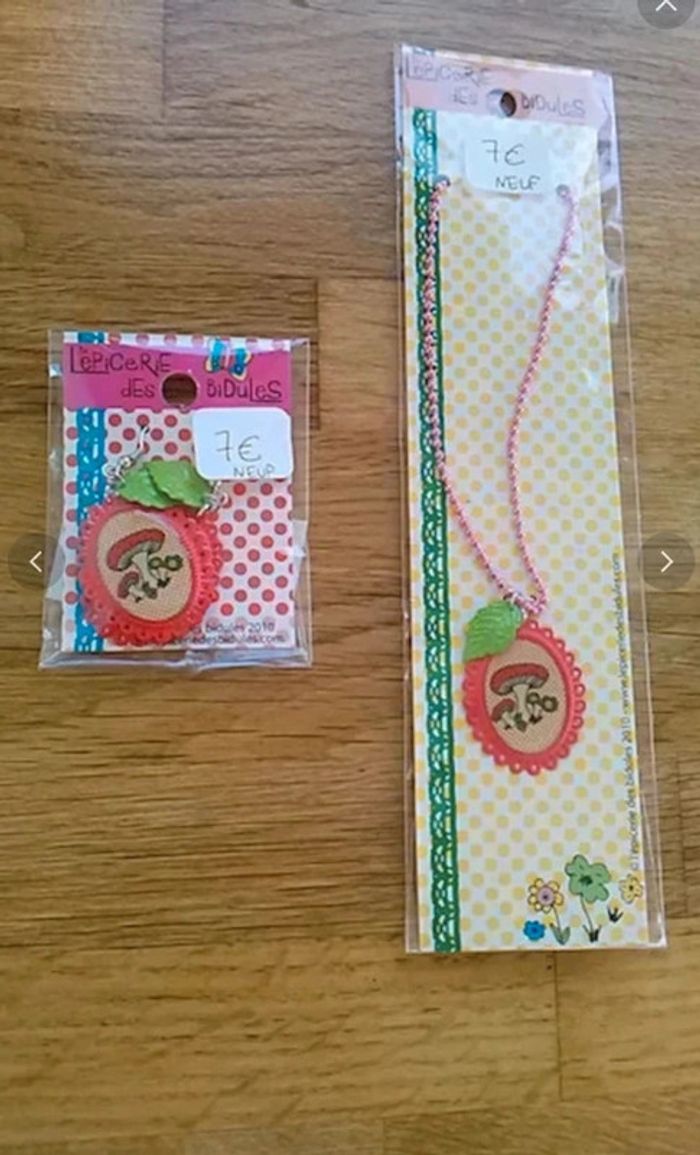 L'épicerie des bidules - Collier et boucles d'oreilles