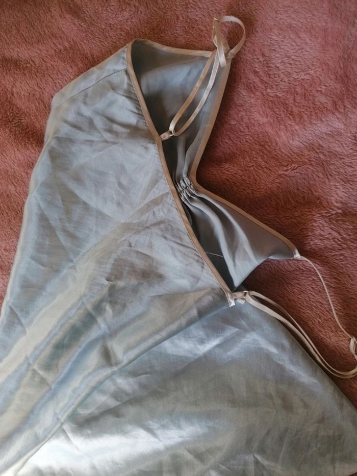 Robes de nuit satiné bleu ciel hunkemoller sleepwear - photo numéro 6