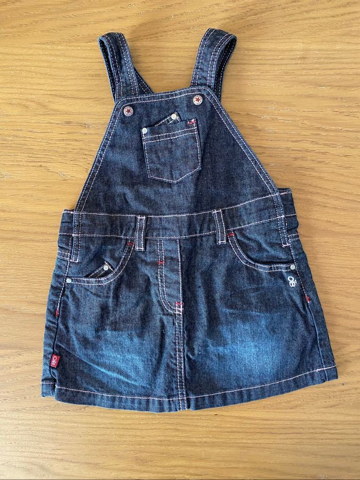 Obaïbi Robe salopette en jean Taille 6 mois - photo numéro 2