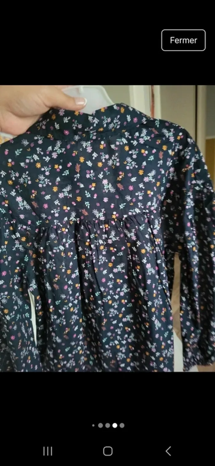 Blouse mauve à fleur tao - photo numéro 6