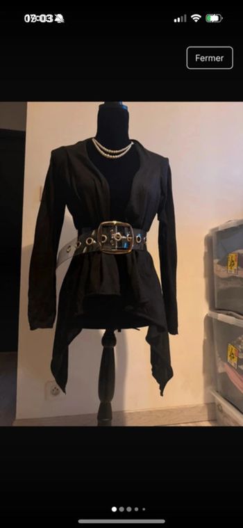 Gilet asymétrique noir