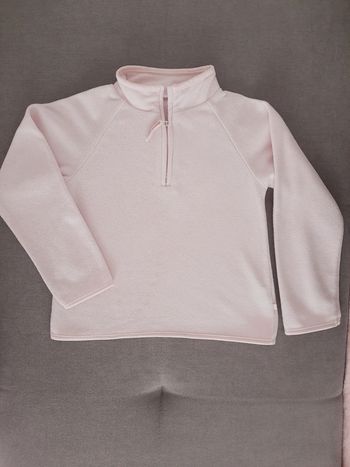 Veste polaire Decathlon 5 ans rose clair avec col montant zippé
