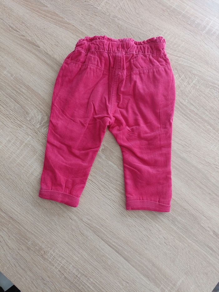 Pantalon velours rose - taille 9 mois - tape à l'oeil - photo numéro 3