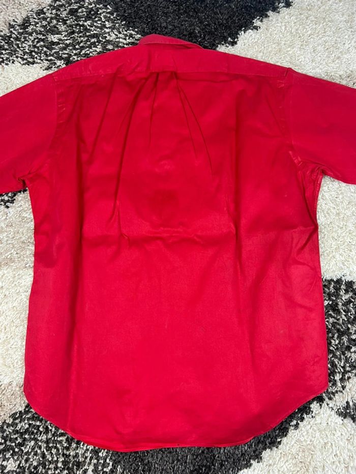 Chemisette Ralph Lauren rouge logo bleu marine taille L style old money - photo numéro 8