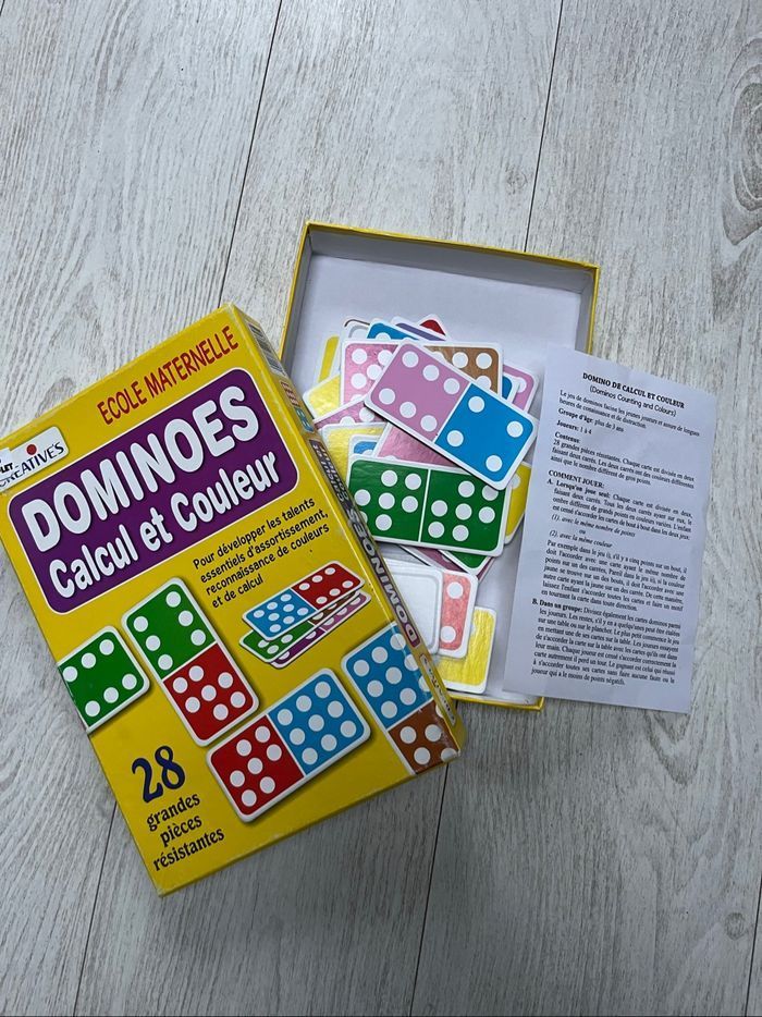 Jeu de dominos : calcul et couleur  À partir de 3 ans  28 grandes cartes - photo numéro 6