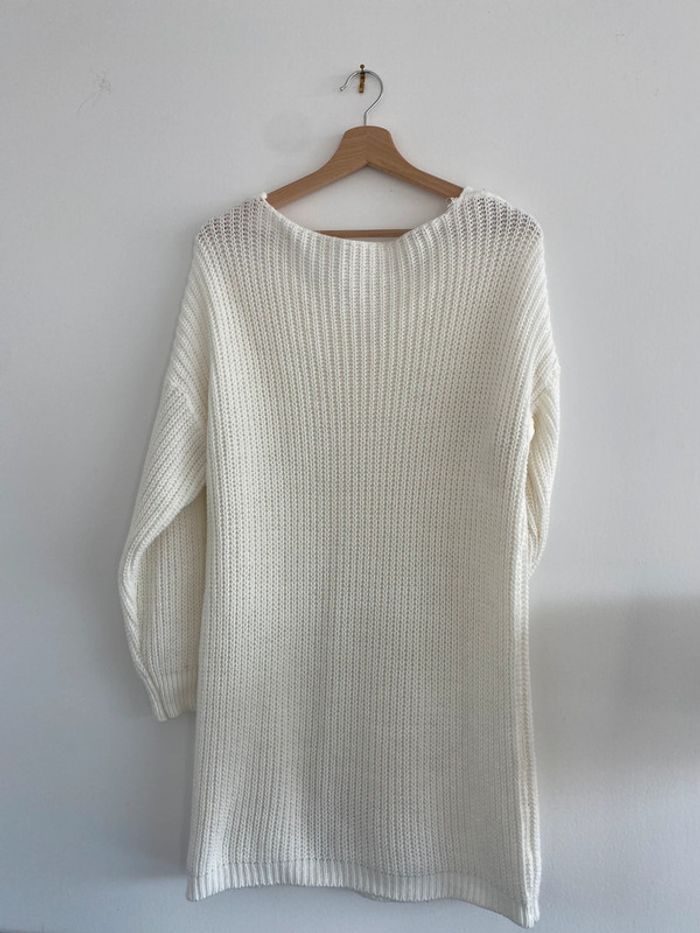 Pull blanc long - photo numéro 4