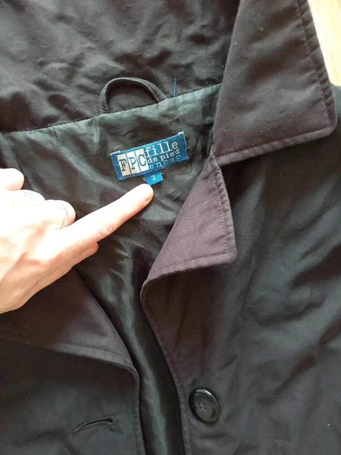 Manteau long noir L/XL - photo numéro 11
