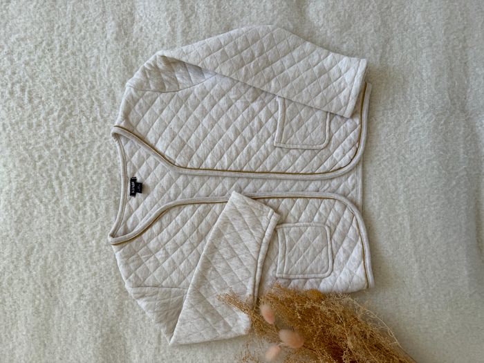 Veste matelassé beige petites poches kiabi 4ans fille