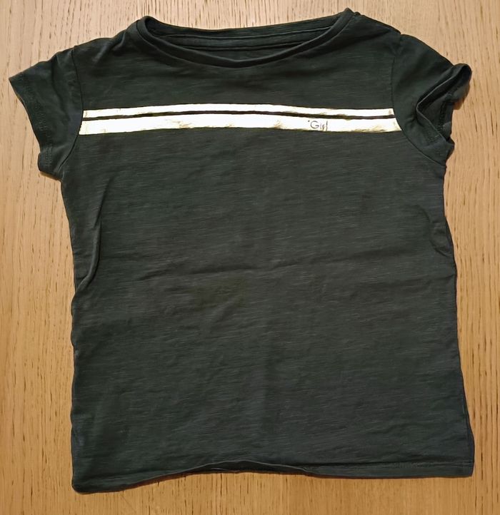 T-shirt vert rayures irisées Vertbaudet 3 ans fille - photo numéro 2