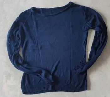 Pull bleu marine été ou mi-saison – Femme taille 38 (M)