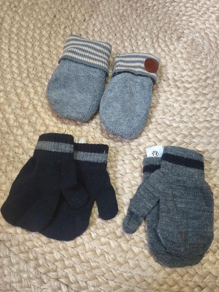 3 paires de moufles