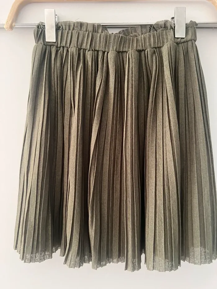 Jupe plissée kaki Mango kids 12 ans