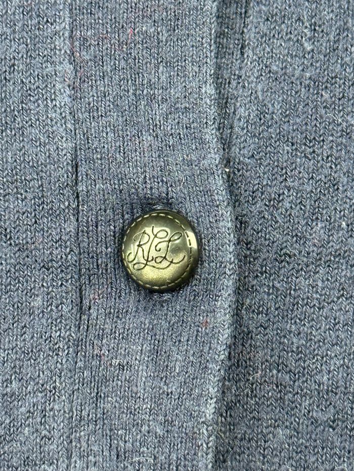 Gilet en soie bleu marine Ralph Lauren femme taille P / XS Cardigan élégant #02425 - photo numéro 7