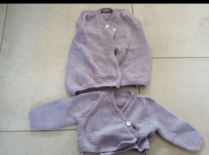 Ensemble tricoté main 3 mois