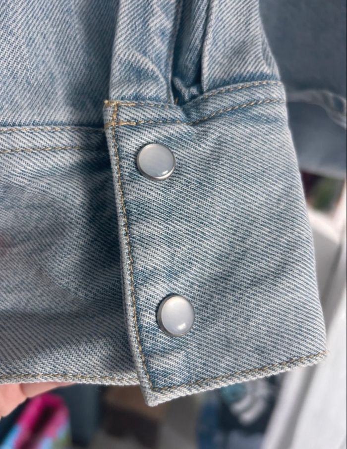 Chemise en jeans bleu H&M taille M - photo numéro 5