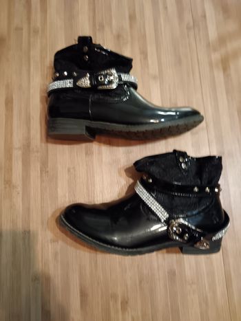 Bottines rock strass et pointes 