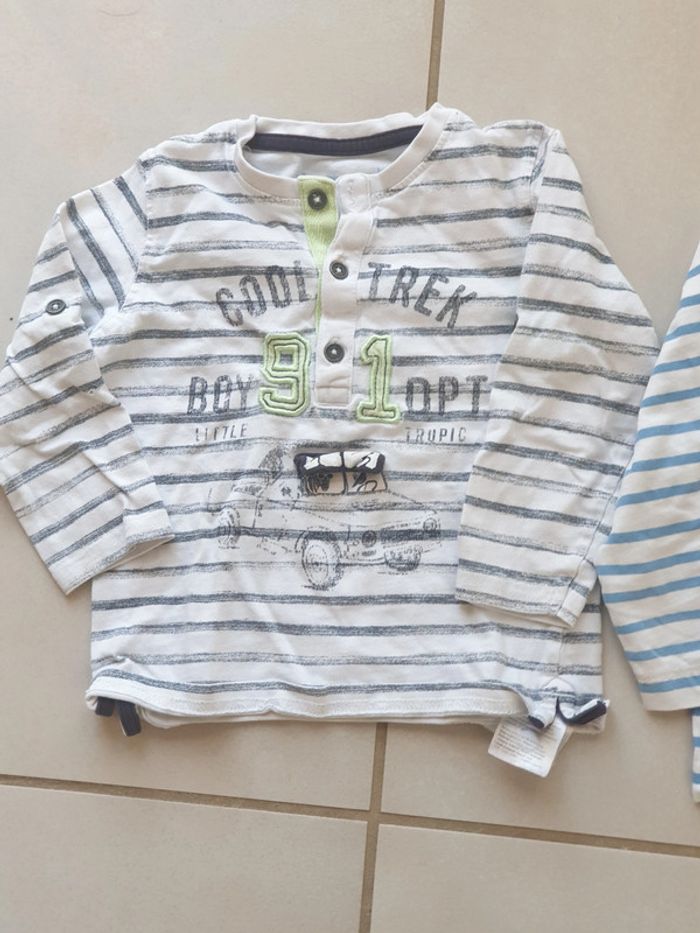 2 T- shirts Manche Longue 18 mois - photo numéro 3