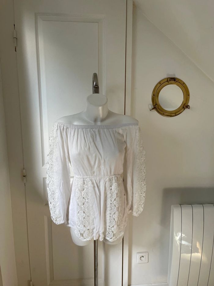 Combinaison short en dentelle - photo numéro 2
