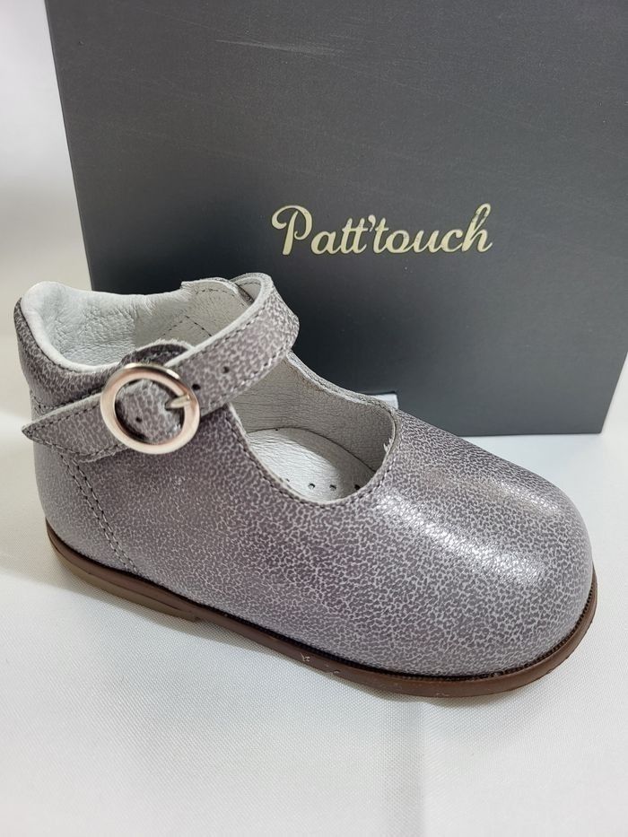 Chaussures fille en cuir gris Point 19 Made in France 🇨🇵