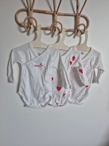 Lot de 3 bodies Petit Bateau 