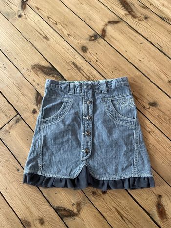 Jupe en jean avec froufrou kid kanaï