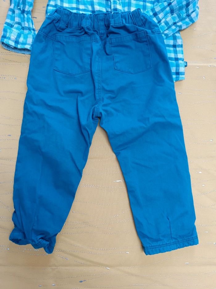 Ensemble pantalon doublé et chemise épaisse Obaïbi 23 mois 86 cm - photo numéro 5