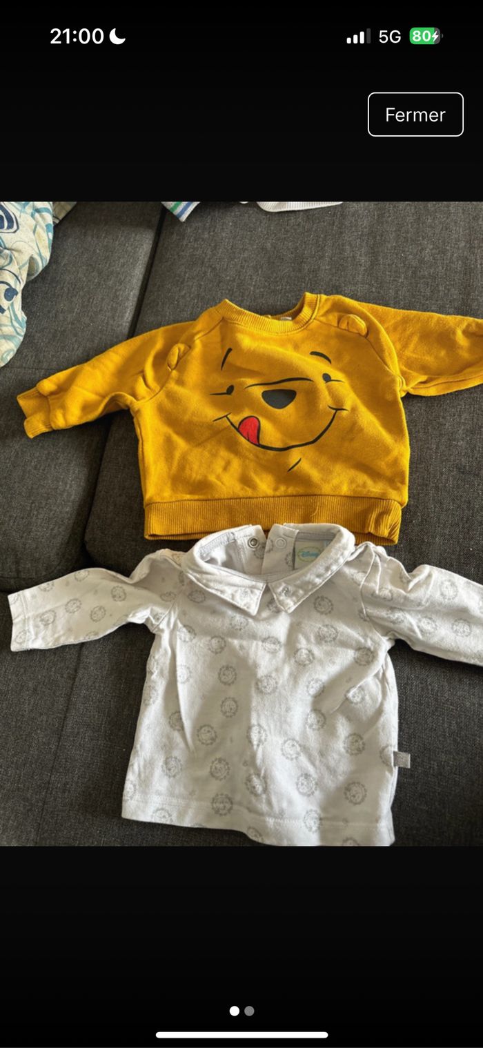 2 sweat Winnie l’ourson