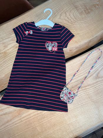 Ensemble sergent major 2 ans 92 cm robe pince collier liberty