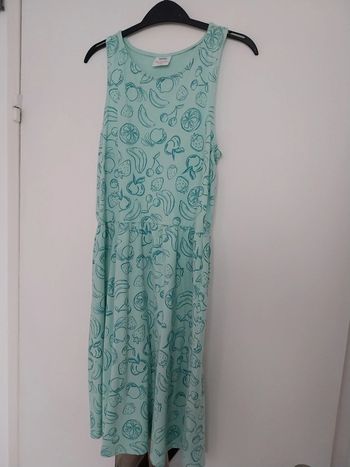 Ŕobe en coton verte T12/13 ans