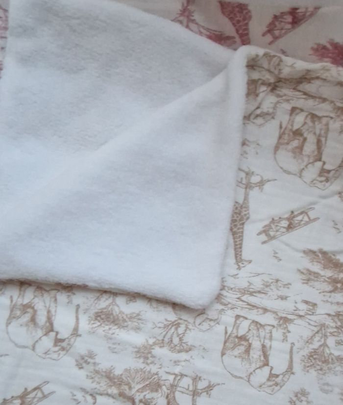 Couverture bebe safari 90x90 beige - photo numéro 2