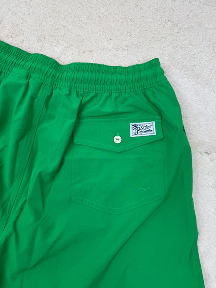 Short de Bain Ralph Lauren Vert Uni Neuf Taille M - photo numéro 7