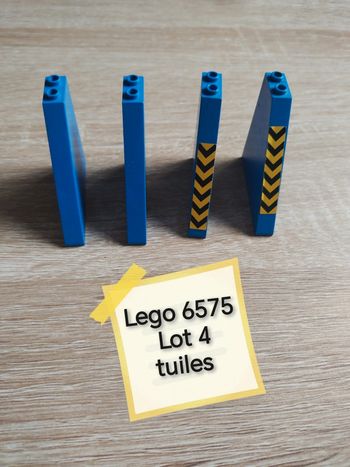 Lego 6575 lot 4 tuiles triangle bleues