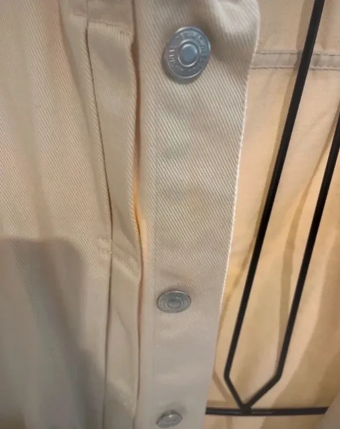 Veste en jean beige Camaïeu – Taille M (38 - photo numéro 4
