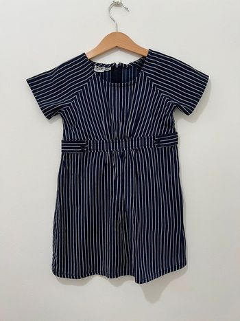 Robe bleu rayure blanche