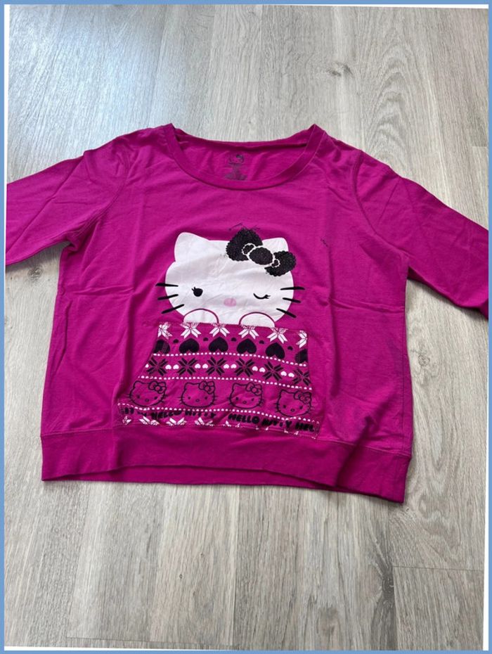 Pull vintage Hello Kitty Rose Taille S (XL Enfant) - photo numéro 7