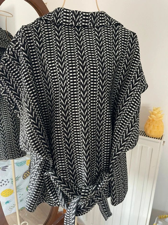 🍍 Kimono Cape noir et blanc 40 - photo numéro 6