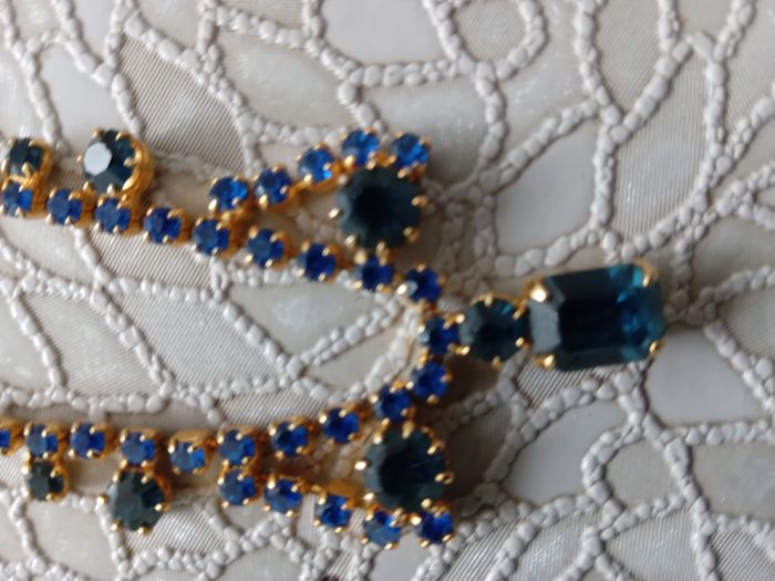 collier strass bleu - photo numéro 2