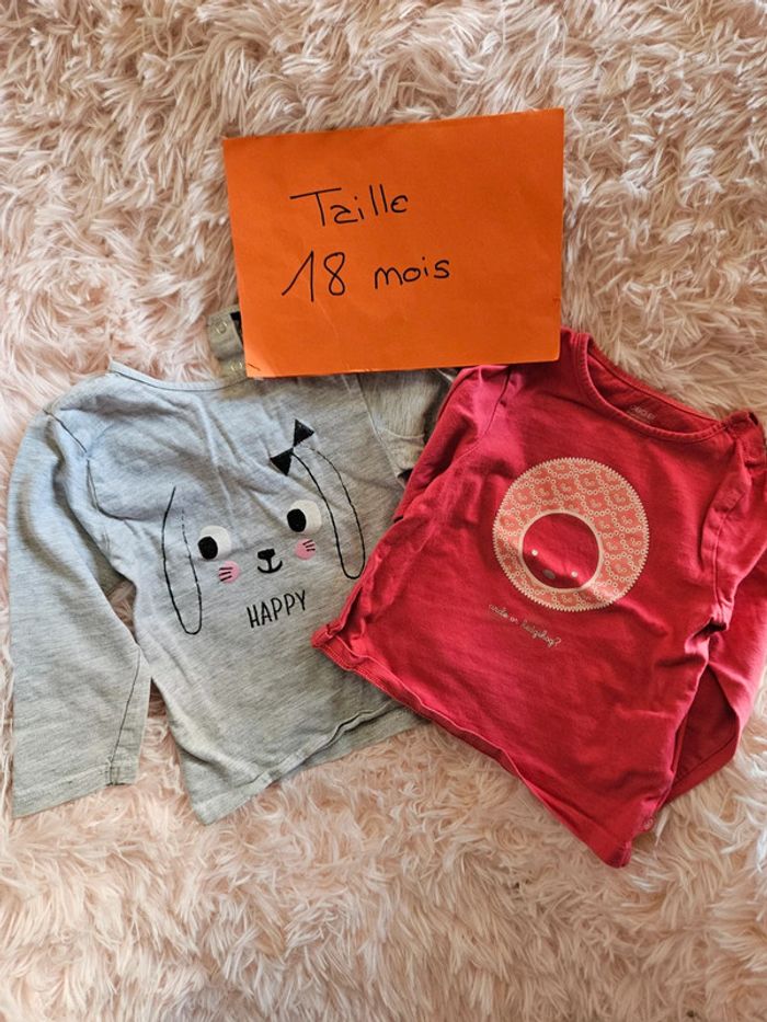 Lot 2 t-shirts manches longues