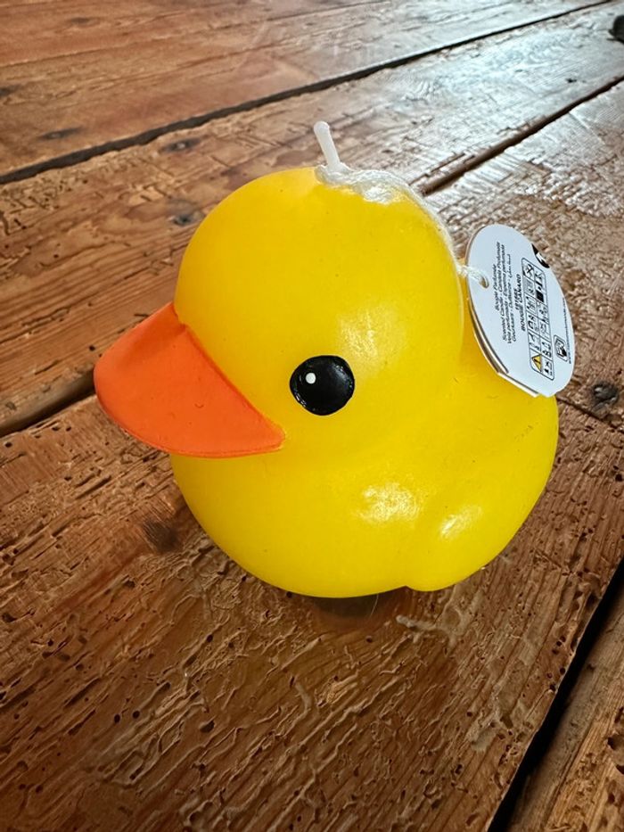 Maisons du monde grande bougie jaune orange canard canari animaux