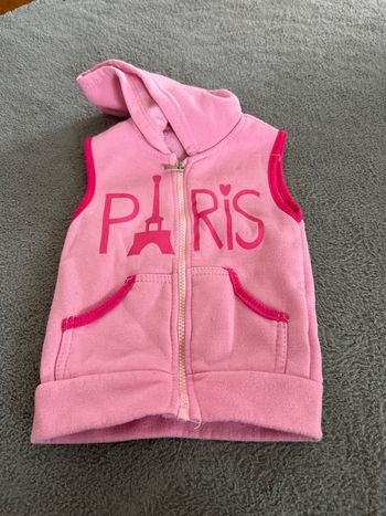 Gilet zippe sans manches 2 ans